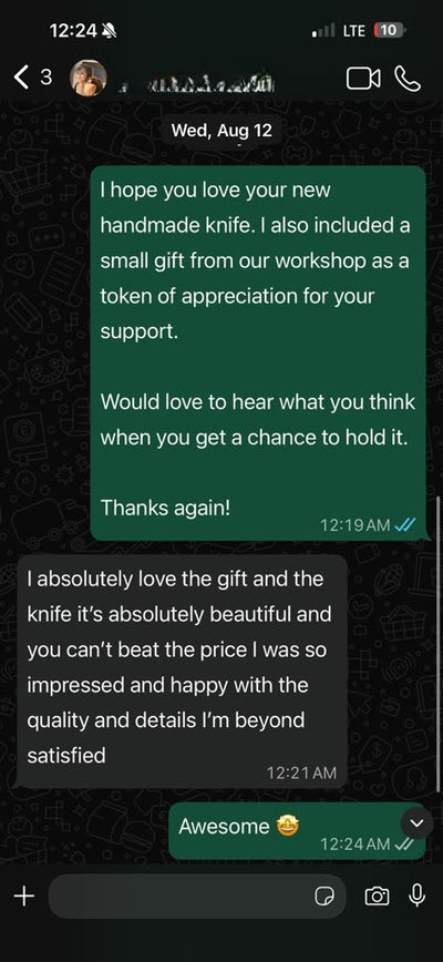 Customer WhatsApp review 3