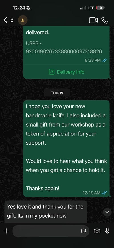 Customer WhatsApp review 5