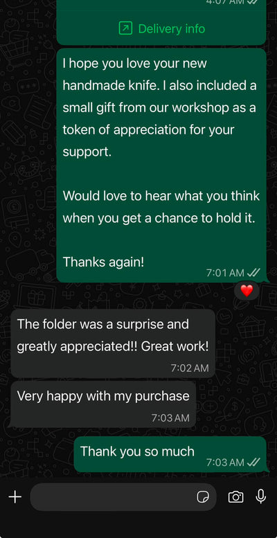 Customer WhatsApp review 10