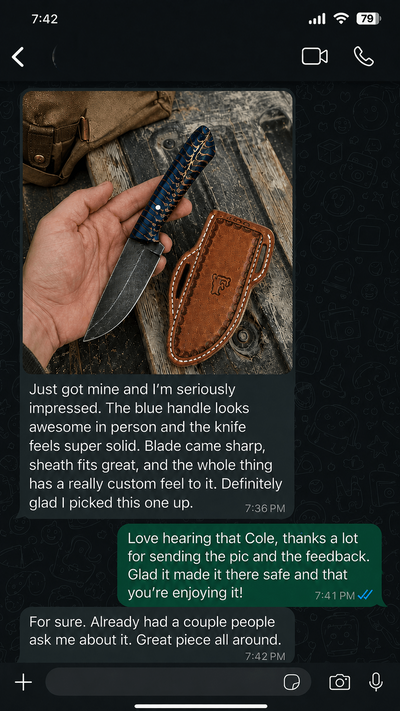 Customer WhatsApp review 8